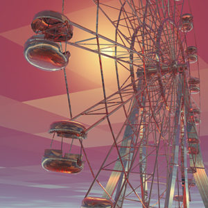 digital visualization of a giant wheel